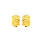 22K Gold Elegant Textured Clip-On Earrings